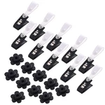 Kuuqa 20 Pack Garden Flag Rubber Stoppers And Plastic Clips, Black. Fixed Price $10.10.