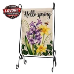 Esttop Scroll Garden Flag Stand Metal Iron Holder 12X18 Inches, Black. Fixed Price $29.42.