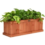 Costway 28" Wooden Flower Planter Rectangular Box Decorative Window Garden. Fixed Price $49.99.