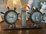Clock Swivel Brass Ship, Thermometer, Picture Frame, Wind Up! It Works!usa. Fixed Price $450.00.
