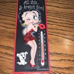 Betty Boop Thermometer "all This... & Brains Too"- Spoontiques. Fixed Price $18.99.