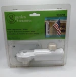Garden Treasures White Metal Flag Pole Adjustable Support Bracket #0185738 New. Fixed Price $8.90.