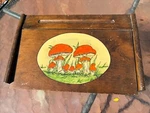 Vintage Merry Mushroom Wood Stationary Box Storage Lectern. Fixed Price $99.99.