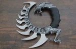 Dragon Knife 9 Blades Claw Fantasy Wood Display Stand 8 Overall Cast Alloy. Fixed Price $45.82.