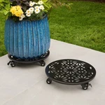 Mullally 15IN Steel Plant Caddy 2-PACK W/ Wheels Heavy Duty Rolling Stand. Fixed Price $59.99.