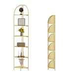 Foldable 6 Tier Corner Shelf, Metal Plant Stand With Gold Frame Go.... Fixed Price $105.05.