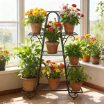 Steady A-shaped 9 Pot Flower Plant Shelving Stand Rack Ceramic Holder Garden. Fixed Price $42.96.