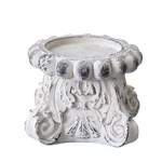 Small Shabby Chic Resin Plant Stand, 6 Pillar Candle Pedestal, Elegant Flo.... Fixed Price $36.45.