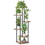 Oppro 6 Tier Tall Stand Indoor Outdoor, Large Wood Metal Planter Shelf .... Fixed Price $67.66.