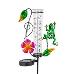 Hobyluby Solar Rain Gauge Outdoor 7INCH Glass Tube Frog Design Decorative We.... Fixed Price $54.70.