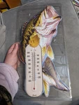 Bass Fish Wall Thermometer Indoor Outdoor Home Decor. Fixed Price $30.00.