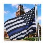 Vsvo Thin Blue Line Flag 3X5 Embroidered Stars Heavy Duty Nylon Fabric. Fixed Price $14.99.