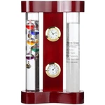 Galileo Thermometer And Fitzroy Storm Glass Weather Station Mahogany Finish-. Fixed Price $109.89.