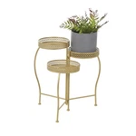 Deco 79 Metal Indoor Outdoor Plantstand Curved Folding 3 Tier Shelf Wit.... Fixed Price $61.63.