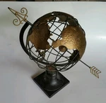 World Globe Metal Cast Iron Heavy Base-stands 21" Tall-very Nice!. Fixed Price $79.00.