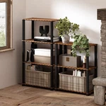 Furinno Turn-n-tube 4-TIER Wood Slat Multipurpose Shelf Display Rack. Fixed Price $77.74.
