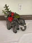 Elephant Garden Planter Decorative Indoor/outdoor Safari Holder Polyresin. Fixed Price $22.50.