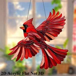 Modern Acrylic Cardinal Bird Catcher Colorful Style Window Hanging Decoration. Fixed Price $11.03.