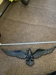 Cast Iron 25 Inch Metal American Eagle Wall Plaque Hanging Crest Decoration Bird. Fixed Price $37.49.
