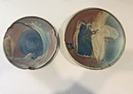 2 Vtg Jerry Kessler Loess Hills Studio Art Pottery Mcm Signed Large Bowls. Fixed Price $159.99.