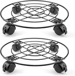 2 Pack 13 Inches Plant Caddy, Heavy Duty Iron Potted Stand With Lockable. Fixed Price $36.78.