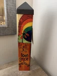 Studio M Garden Pole Live By Stephanie Burgess Hearts Flowers Yard Decor Nwt. Fixed Price $55.00.