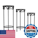 Pure Garden Plant Stand 3-TIER Vertical Shelf Indoor Outdoor Folding Wrought. Fixed Price $112.25.