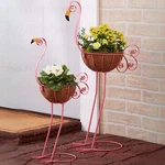 2-PC Flamingo Bird Planter Metal Garden Statue Patio Porch Indoor Outdoor Decor. Fixed Price $39.98.