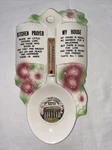 Vintage Ceramic Kitchen Prayer My House Poetry Spoon Rest Thermometer Ohio. Fixed Price $7.00.