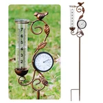 32 Rain Gauge With Thermometer - 7 Glass Tube For Garden & Patio Outdoor. Fixed Price $24.00.