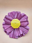 Metal Garden/outdoor 11" Shower Head Yellow & Pink Flower Artist Signed. Fixed Price $100.00.