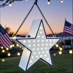 Metal Solar Star Lantern Light Outdoor Garden Decor For Patio,yard,tree,patrioti. Fixed Price $22.19.