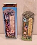 Wall Hanging Resin Thermometer Outdoor Indoor Floral Birds Houses New Box. Fixed Price $18.99.