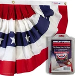 Valley Forge American Fan Flag 1.5' X 3' Polycotton Sentinel 100% Made In.... Fixed Price $11.66.