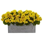 18" Geranium Artificial Stone Planter Uv Resistant (indoor/outdoor). Fixed Price $165.20.