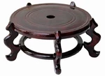 Beautiful Hand Craft Rosewood Oriental Vase Stand 7.5". Fixed Price $23.32.