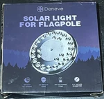 Deneve Silver 26 Led Solar Flagpole Light Stays On All Night New Open Box. Fixed Price $19.00.
