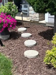 12" Round Concrete Paver Stones Real Stepping For Garden Walkway. Fixed Price $10.00.