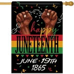 Dyrenson Happy Juneteenth 28 X 40 House Flag Double Sided, 19TH 1865 Afr.... Fixed Price $39.19.