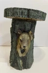 Vintage Squirrel Tree Trunk Plant Stand 11.5 Resin Woodland Forest Decor Garden. Fixed Price $74.00.