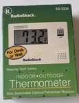 Radioshack Indoor/outdoor Thermometer 63-1009 White New. Fixed Price $19.99.