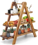 3 Tier Serving Tray Cupcake Stand, Rectangle Platter Wooden. Fixed Price $54.97.
