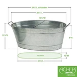 Achla Designs Large Oval Galvanized Tub. Fixed Price $110.20.