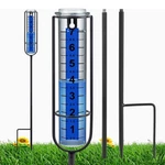 Ricihene Rain Gauge, 7" Freeze Proof 3-SECTION Black,. Fixed Price $17.02.