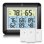 Urageuxy Indoor Outdoor Thermometer Wireless With Sensors, 328FT Black. Fixed Price $33.19.