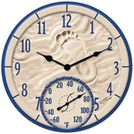 Taylor Precision Products 14" By Sea Clock With Thermometer, Multicolored. Fixed Price $47.09.