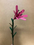 Recycled Metal Welded Pink Lilly W/ Nails Flower Stake Yard Art Rock Garden. Fixed Price $11.85.