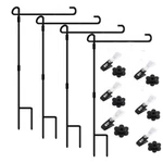2/4 Pack Garden Flag Holder Stand With Anti-wind Clip Yard Lawn Pole 13.5". Fixed Price $16.14.