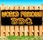 World Famous Bbq Advertising Vinyl Banner Flag Sign Many Sizes Usa. Fixed Price $22.02.