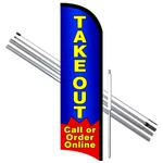 Takeout Order Online Premium Windless Feather Flag Bundle (complete Kit) Opt. Fixed Price $74.99.